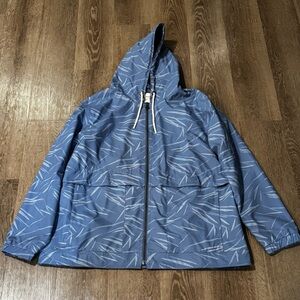 Weatherproof Vintage Light Blue Hooded Rain Jacket